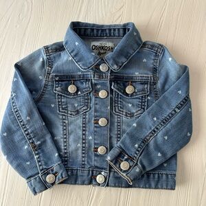 Oshkosh bgosh toddler/baby size 12-18 month denim jacket with Harts